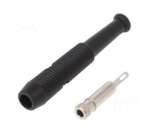 Connector: 2mm banana | socket | 6A | 60VDC | Overall len: 39mm | black