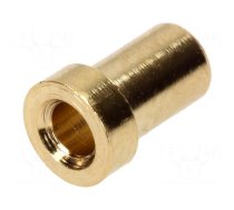 Connector: 2mm banana | socket | 6mm | Plating: gold-plated | brass