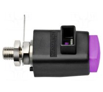 Laboratory clamp | purple | 300VDC | 16A | screw | nickel | polyamide