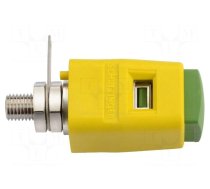 Laboratory clamp | yellow-green | 70VDC | 16A | screw | nickel | 29mm