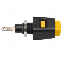 Laboratory clamp | yellow | 70VDC | 16A | screw | nickel | polyamide
