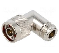 Adapter | angled,N socket,N plug | 50Ω | 8GHz