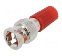 Adapter | red | 3A | 35.5mm | banana 4mm socket,BNC plug | 50Ω | 500V