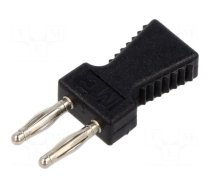 Connector: 2mm banana | stackable safety shunt | black | 10A | 30.4mm