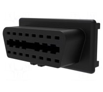 Connector: diagnostic OBD II | black | 10A | Insulation: polyamide