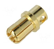 Connector: 8mm banana | plug | 80A | soldered | 6AWG | 0.15mΩ