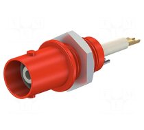 Connector: BNC | socket | red | Connection: screw | on panel | 5÷40°C