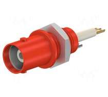 Connector: BNC | socket | red | Connection: soldered | on panel | 5÷40°C