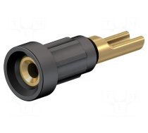 Connector: socket 1mm | black | 20A | soldered | Type: insulated | 30VAC