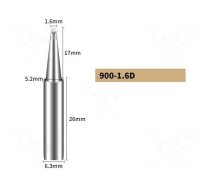 Tip | chisel | 1.6mm | for soldering station