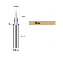 Tip | conical | 0.5mm | for soldering station