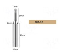 Tip | hoof | 3mm | for soldering station