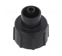 Cap for dispensing bottle | black | Mounting: Luer Lock