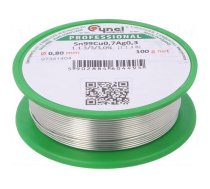 Tin | lead free | Sn99Ag0,3Cu0,7 | 0.8mm | 100g | reel | 216÷227°C | 3%