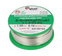 Tin | lead free | Sn99Ag0,3Cu0,7 | 1.5mm | 100g | reel | 216÷227°C | 3%