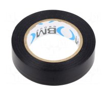 Tape: electrical insulating | W: 15mm | L: 10m | Thk: 0.15mm | black