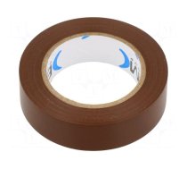 Tape: electrical insulating | W: 15mm | L: 10m | Thk: 0.15mm | brown