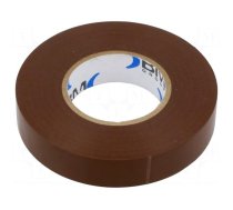 Tape: electrical insulating | W: 15mm | L: 25m | Thk: 0.15mm | brown