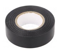 Tape: electrical insulating | W: 19mm | L: 20m | Thk: 0.13mm | black