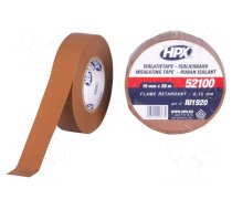 Tape: electrical insulating | W: 19mm | L: 20m | Thk: 0.15mm | brown