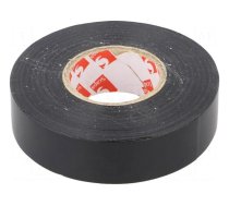 Tape: electrical insulating | W: 19mm | L: 20m | Thk: 0.18mm | black