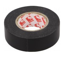 Tape: electrical insulating | W: 19mm | L: 20m | Thk: 0.13mm | black