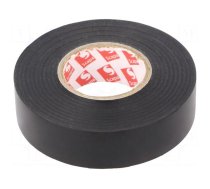 Tape: electrical insulating | W: 19mm | L: 25m | Thk: 0.15mm | black