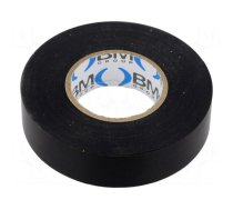 Tape: electrical insulating | W: 19mm | L: 25m | Thk: 0.15mm | black