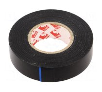 Tape: electrical insulating | W: 19mm | L: 33m | Thk: 0.13mm | black