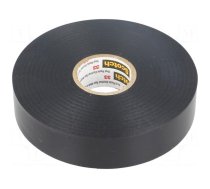 Tape: electrical insulating | W: 19mm | L: 33m | Thk: 0.18mm | black