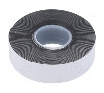 Tape: self-amalgamating | black | 19mm | L: 3.5m | Thk: 0.75mm | 550%