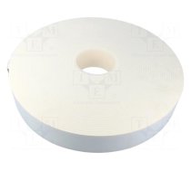 Tape: fixing | W: 50mm | L: 25m | Thk: 3mm | single sided | acrylic | white