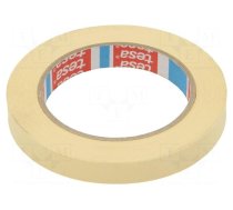 Tape: masking | W: 15mm | L: 50m | Thk: 0.125mm | 10% | natural rubber