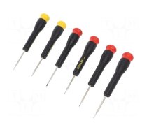 Kit: screwdrivers | precision | Phillips,slot | plastic box | 6pcs.