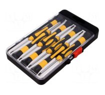 Kit: screwdrivers | Phillips cross,precision,slot | plastic box