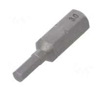 Screwdriver bit | hex key | HEX 3mm | Overall len: 25mm | STANDARD