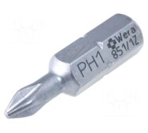 Screwdriver bit | Phillips | PH1 | Overall len: 25mm