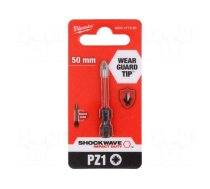 Screwdriver bit | Pozidriv® | PZ1 | Overall len: 50mm | Kind: impact