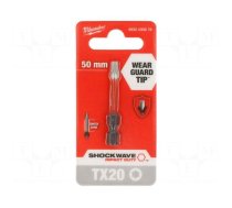 Screwdriver bit | Torx® | TX20 | Overall len: 50mm | Kind: impact