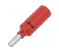 Socket | hex key,insulated,socket spanner | HEX 6mm | 1/4" | 65mm