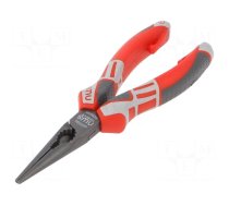 Pliers | half-rounded nose,elongated | 170mm | Cut: with side face