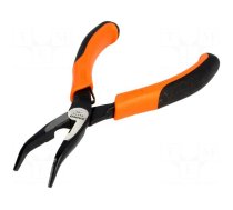 Pliers | curved,half-rounded nose,universal,elongated | 160mm