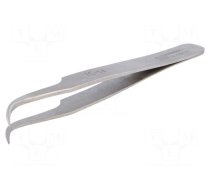 Tweezers | 100mm | for precision works | Blades: curved,narrowed