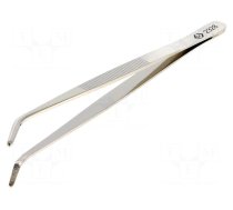 Tweezers | Tweezers len: 155mm | Blades: curved | Tipwidth: 2mm