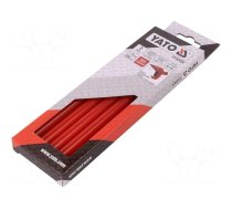 Hot melt glue | Ø: 11.2mm | red | L: 200mm | Bonding: 20÷30s | 5pcs.