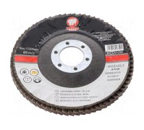 Flap grinding wheels | Ø: 115mm | Øhole: 22mm | Granularity: 60