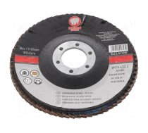 Flap grinding wheels | Ø: 115mm | Øhole: 22mm | Granularity: 80