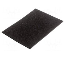 Conductive foam | ESD | L: 355mm | W: 255mm | Thk: 6mm | polyurethane