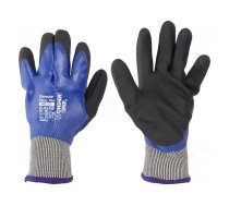 Protective gloves | Size: 10,XL | blue | latex,polyester