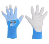 Protective gloves | Size: 10,XL | blue/white | nitryl,polyester